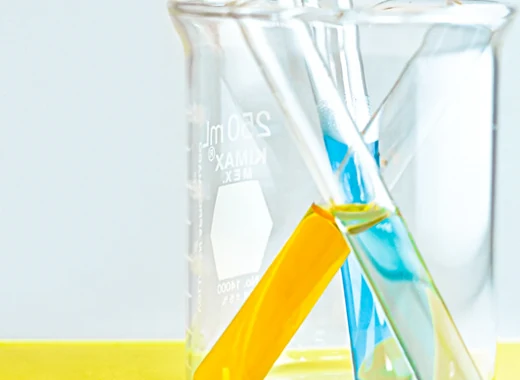 Laboratory glassware illustration from the DSi brochure